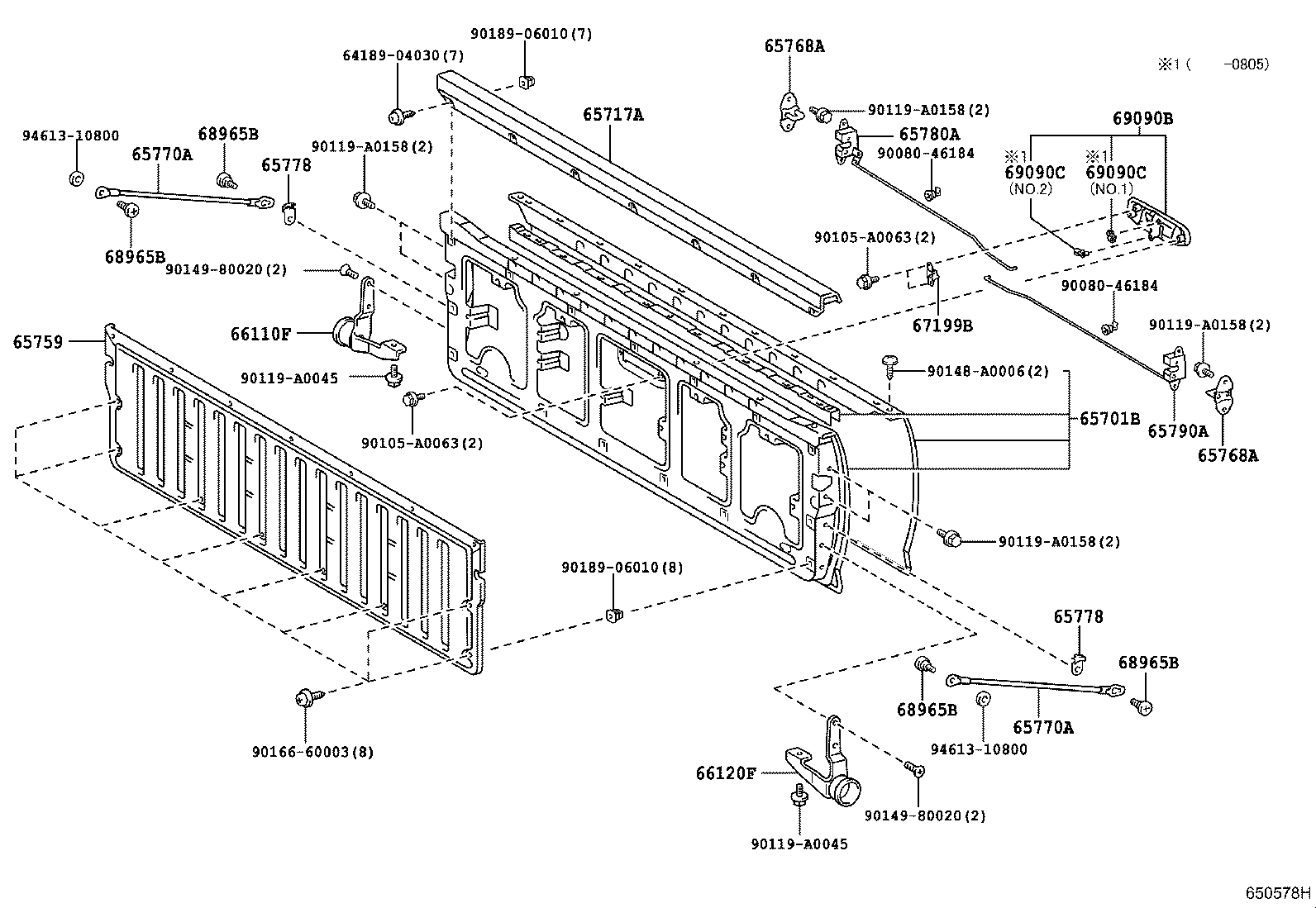 Rear Body Guard Frame Tail Gate