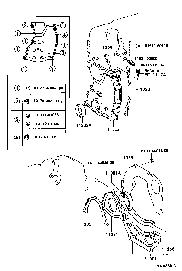 Timing Gear Cover & Rear End Plate