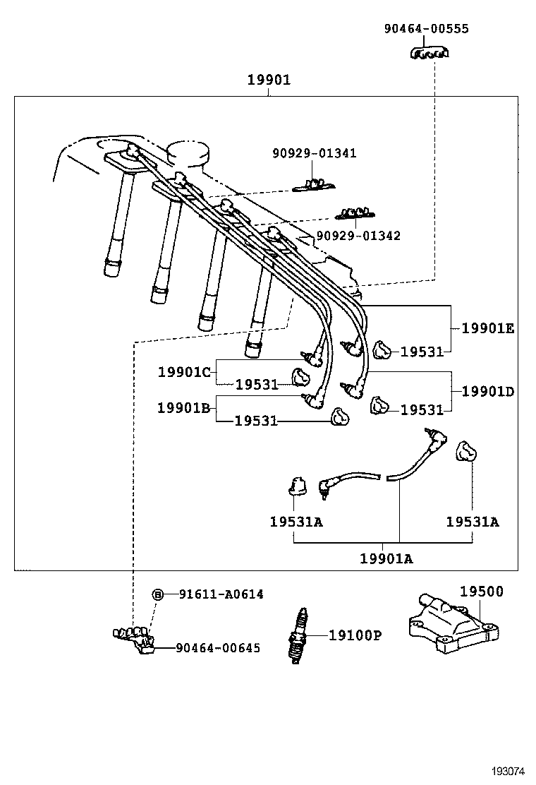 Ignition Coil Spark Plug Glow Plug