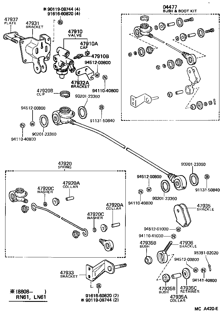 Abrazadera del tubo de freno