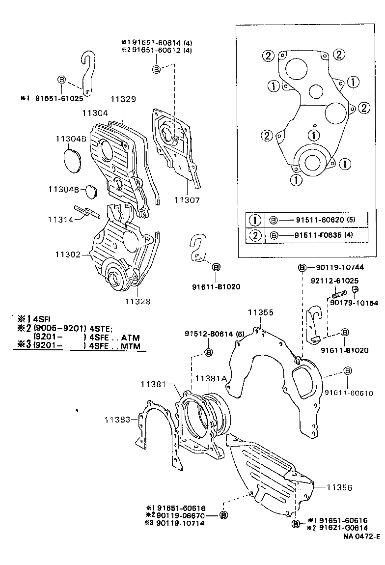 Timing Gear Cover & Rear End Plate