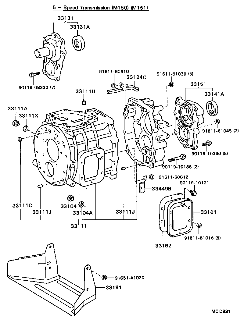 Carcasa de embrague + caja de transmisión