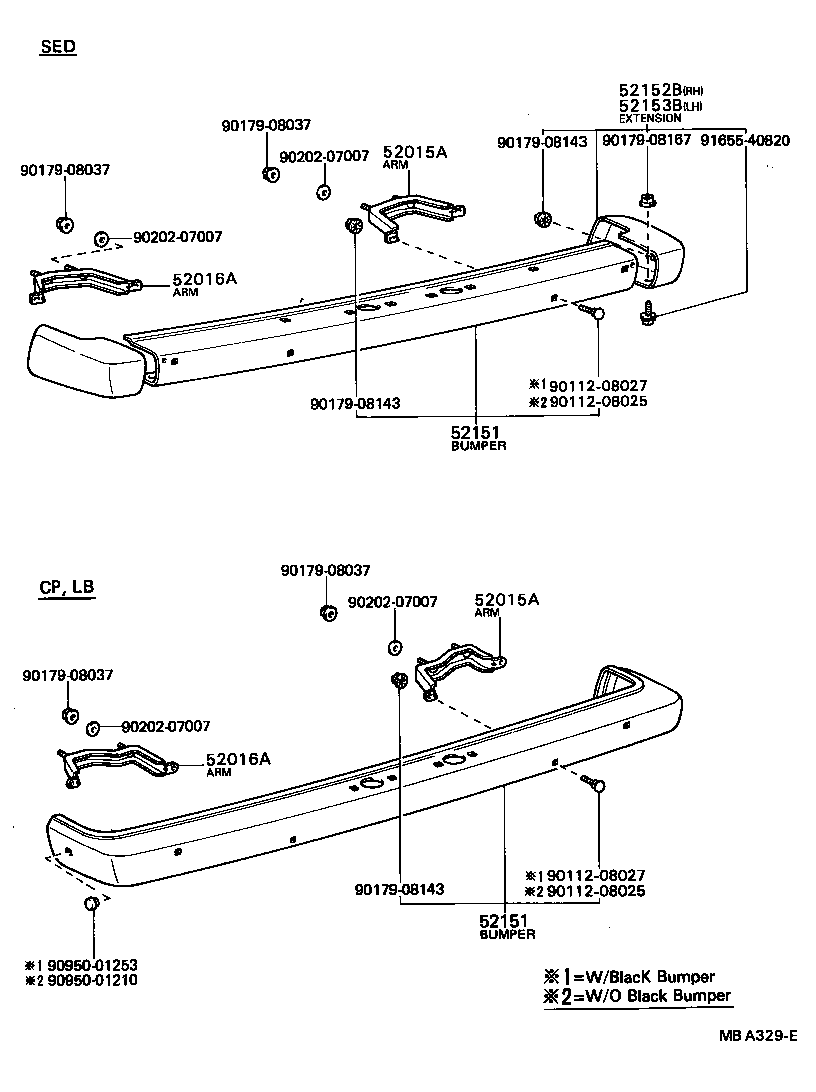 Rear Bumper & Bumper Stay