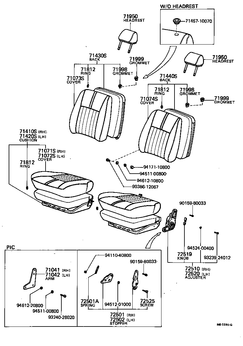 Asiento delantero y riel del asiento