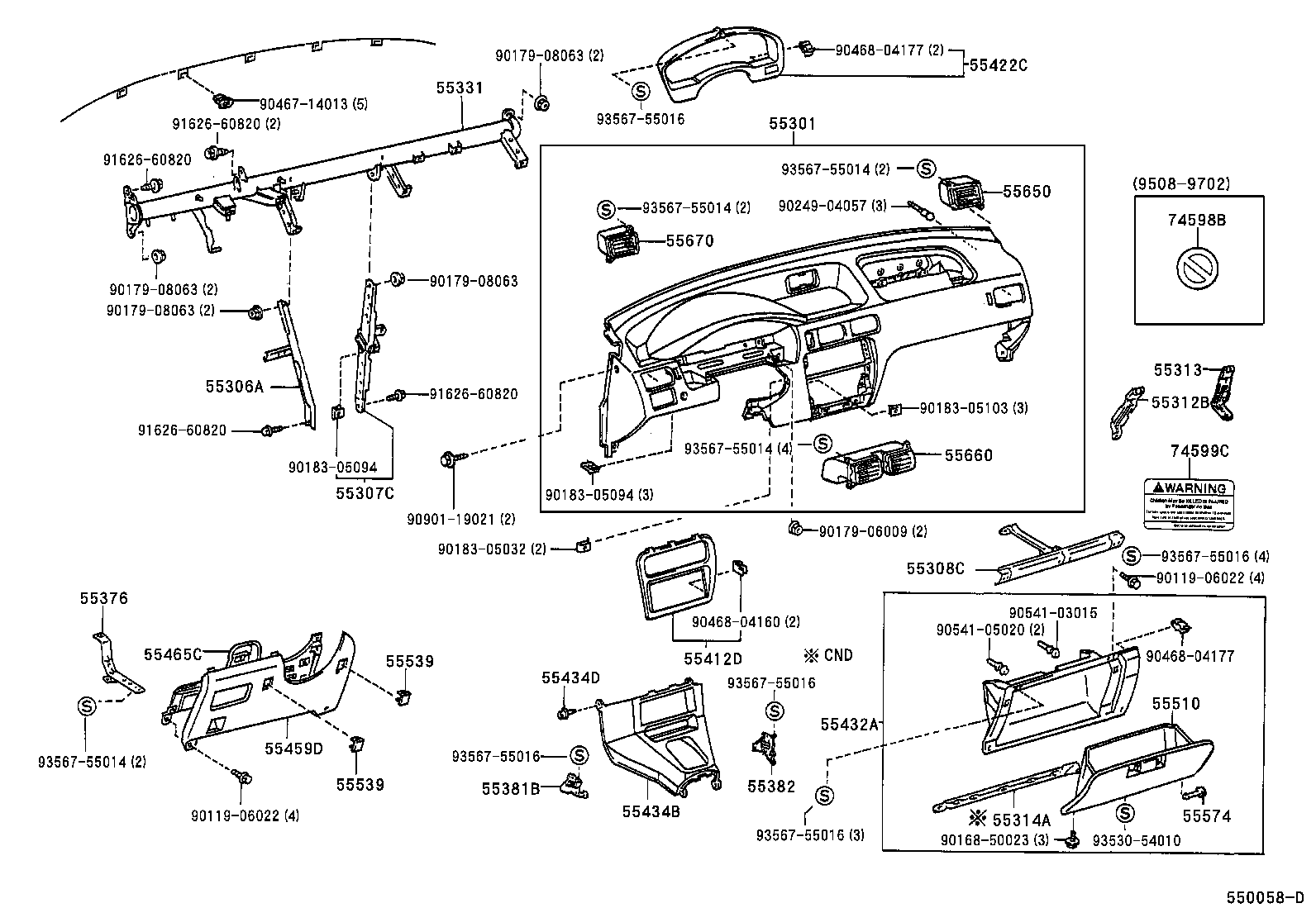 Instrument Panel Glove Compartment