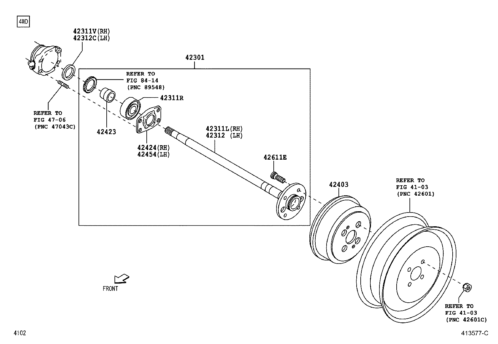 Rear Axle Shaft Hub
