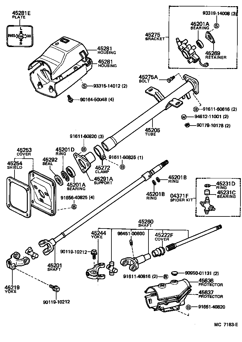 Steering Column & Shaft