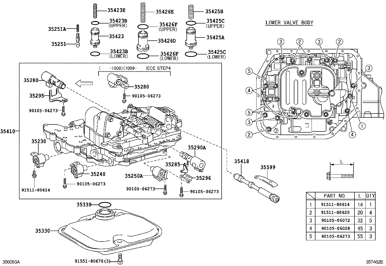 Automatic Transmission Solenoid Valve S4 - Compatible With Toyota Lexus A760E A761E