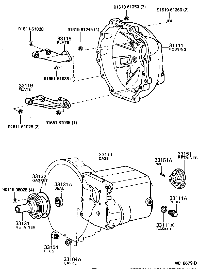 Carcasa de embrague + caja de transmisión