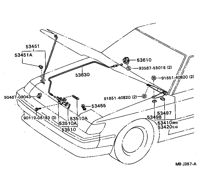 Hood Lock & Hinge