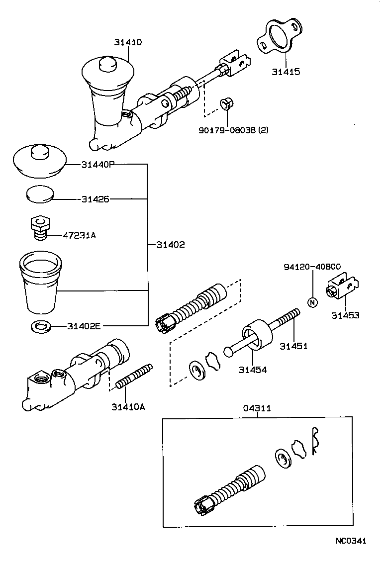 Cilindro maestro del embrague