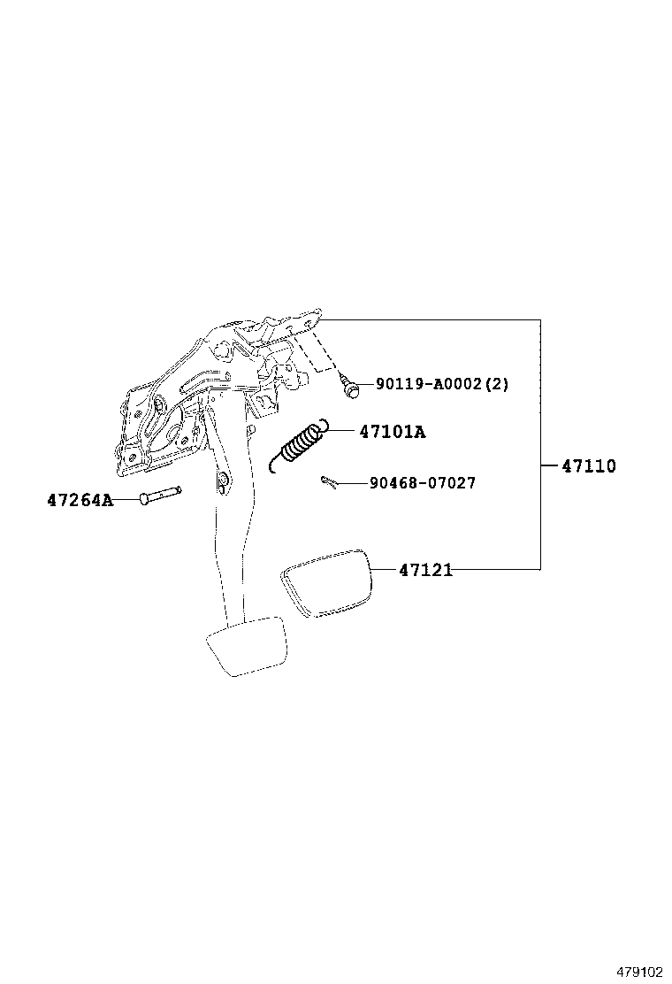 Brake Pedal & Bracket