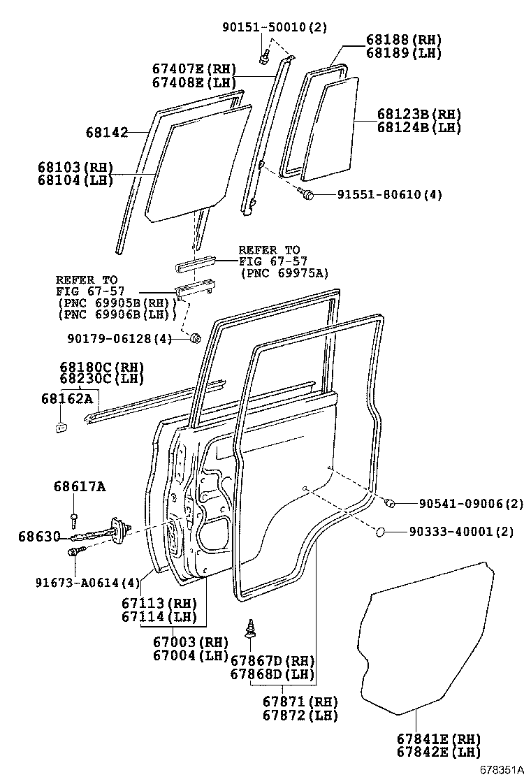 Rear Door Panel & Glass