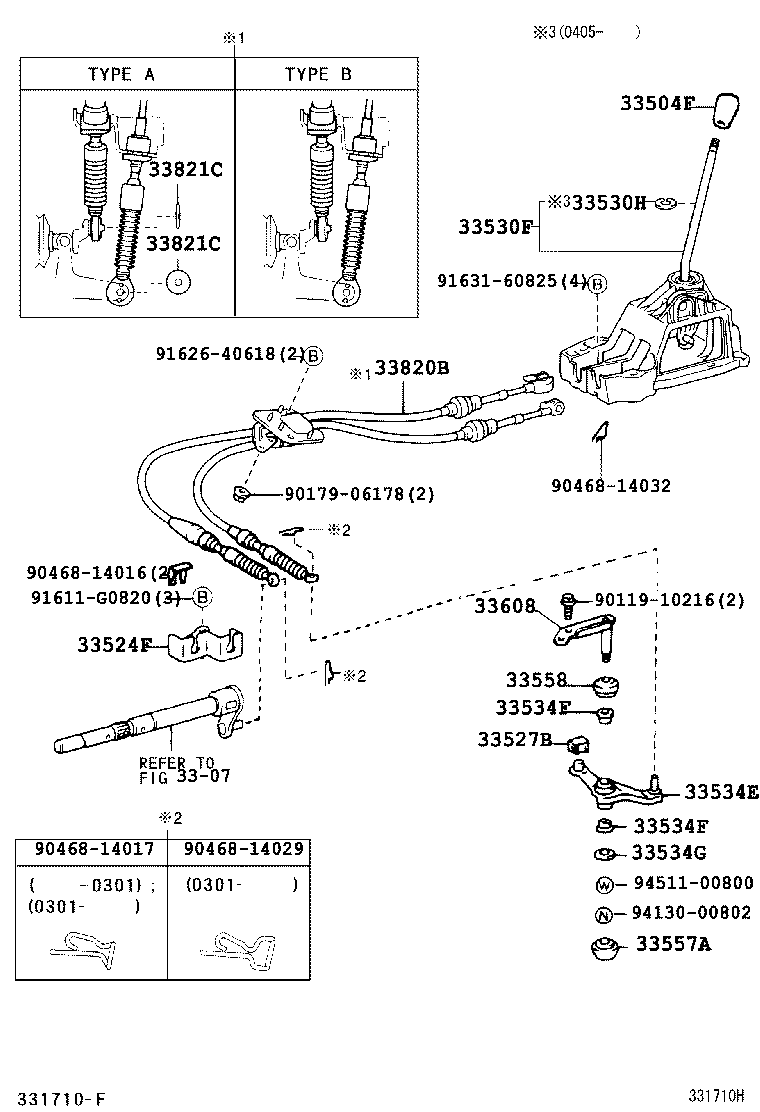Shift Lever & Retainer
