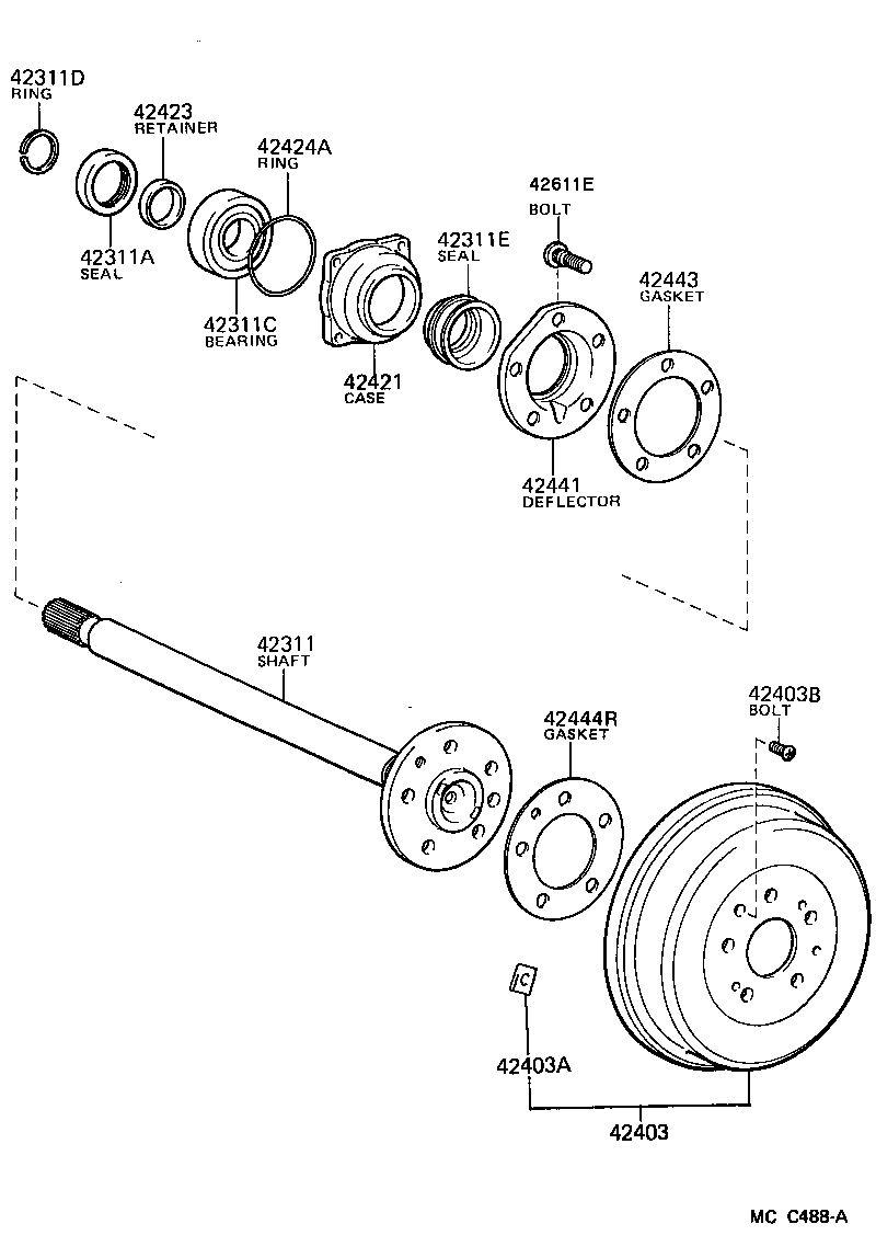 Rear Axle Shaft Hub