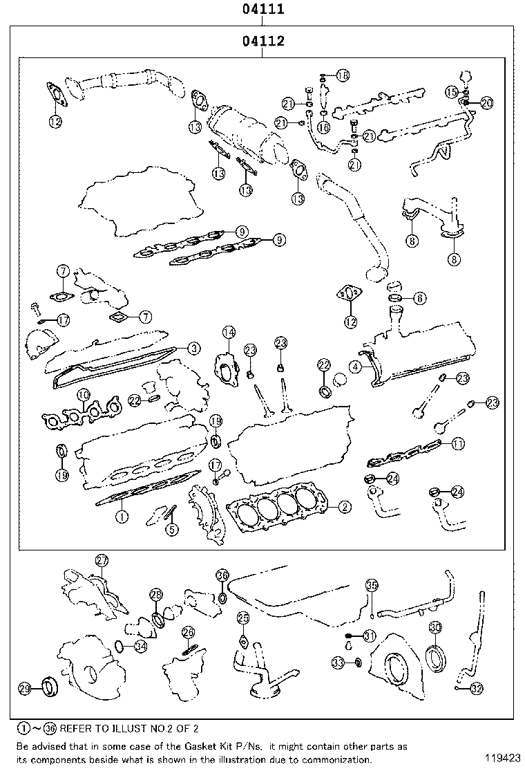 Engine Overhaul Gasket Kit