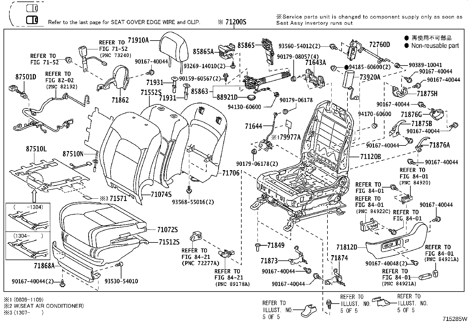 Asiento y pista del asiento