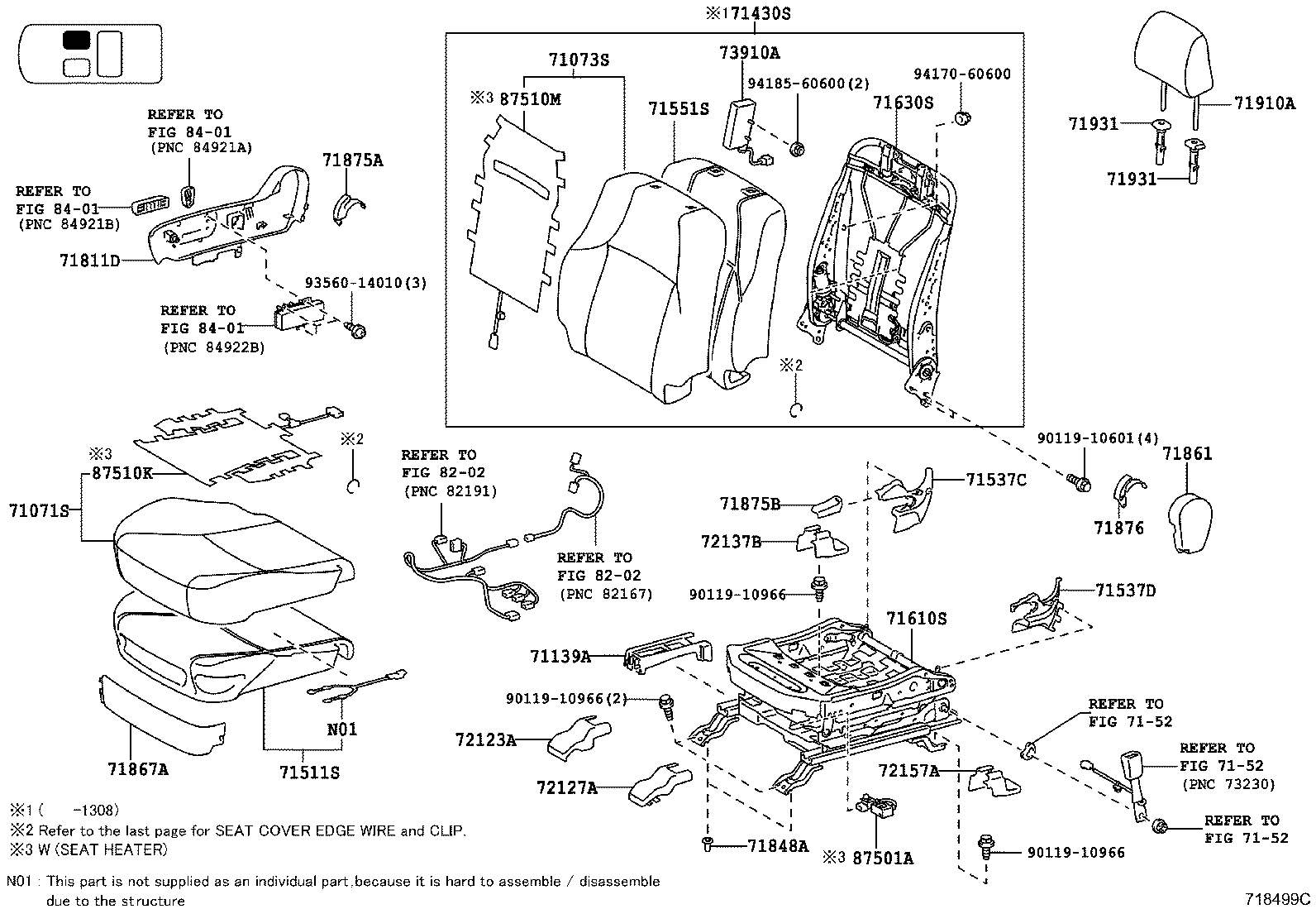 Asiento y pista del asiento