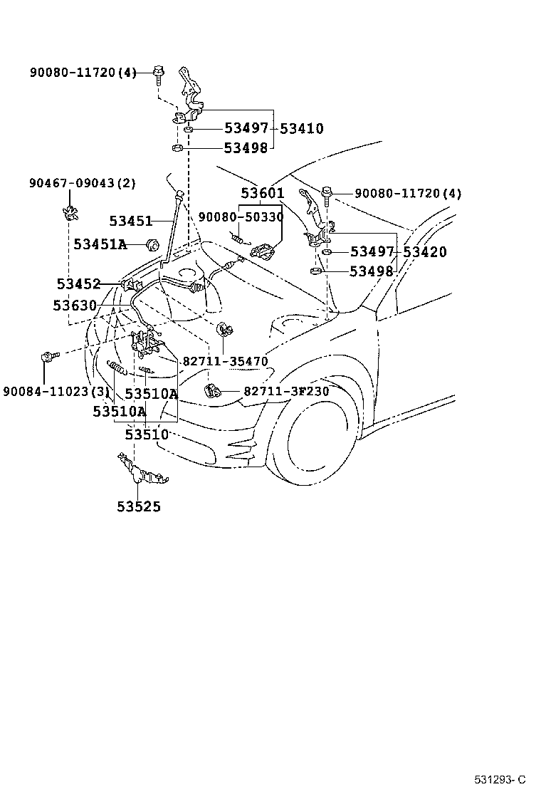 Hood Lock & Hinge