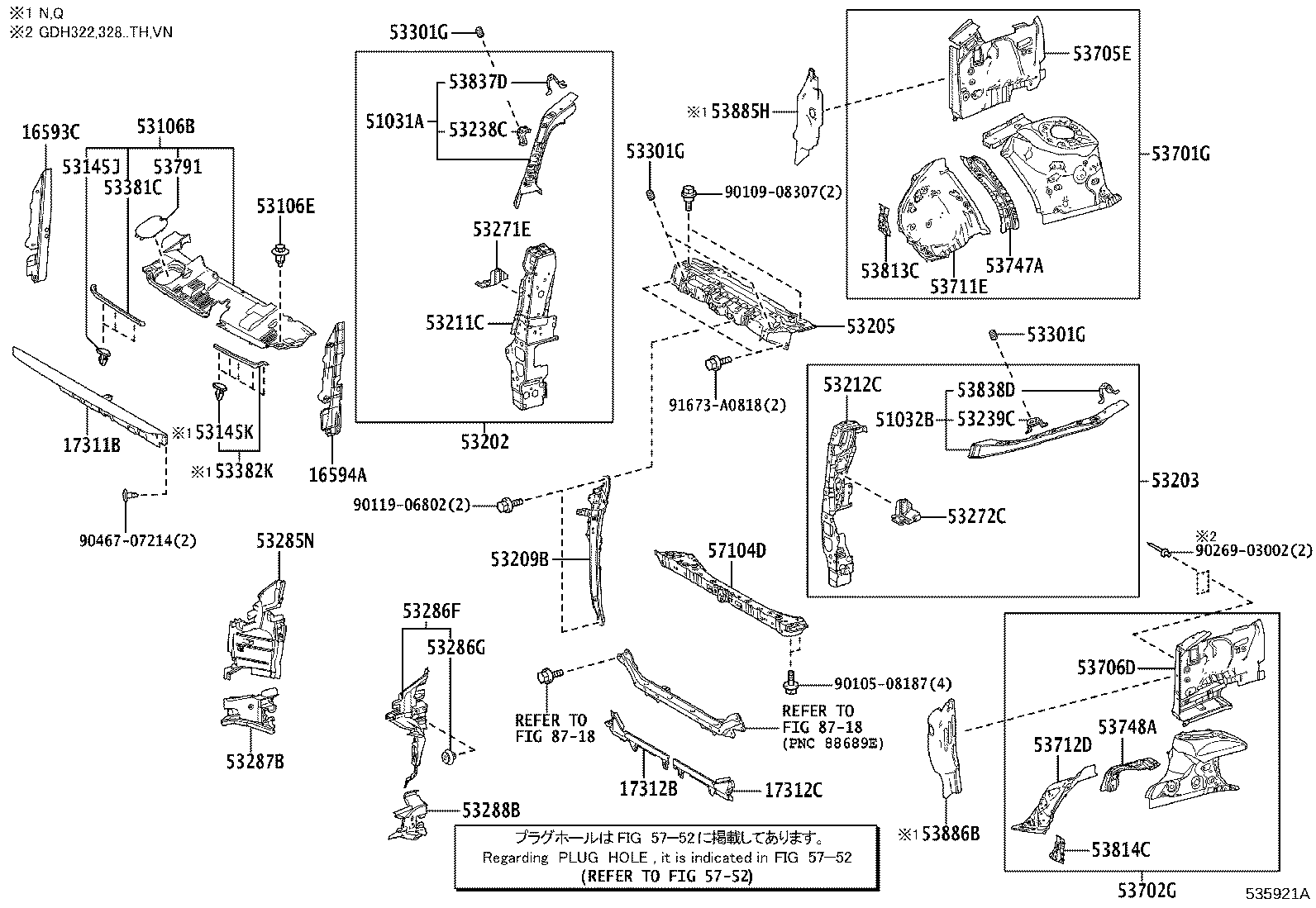 Front Fender Apron Dash Panel