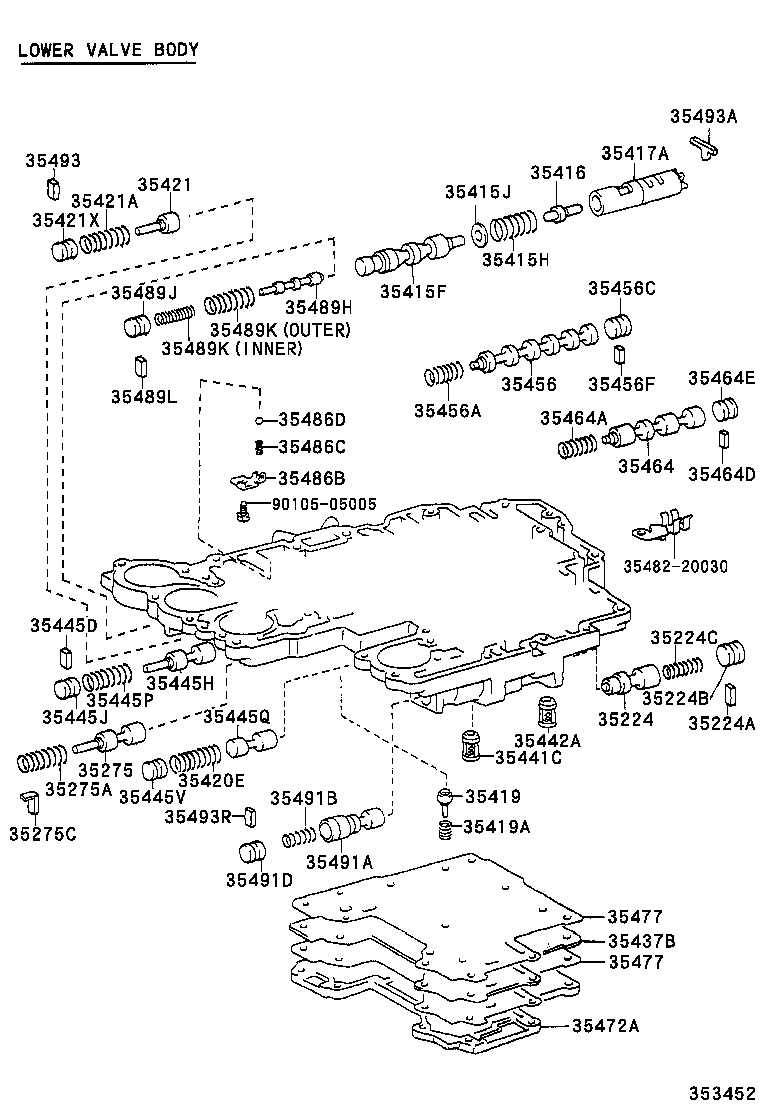 Colador de aceite del cuerpo de válvula