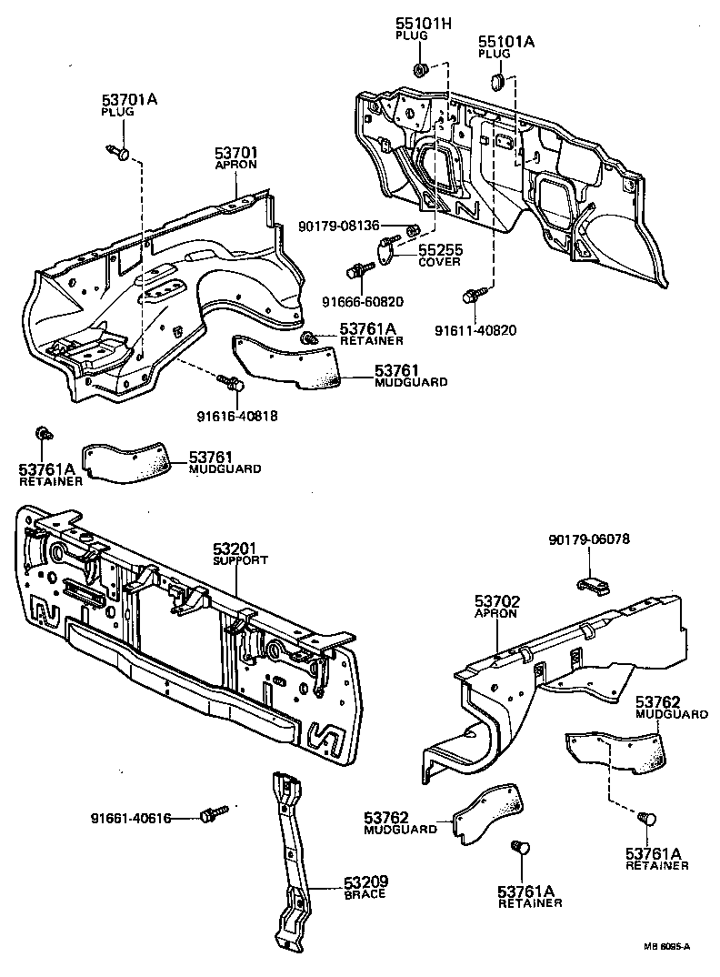 Front Fender Apron Dash Panel