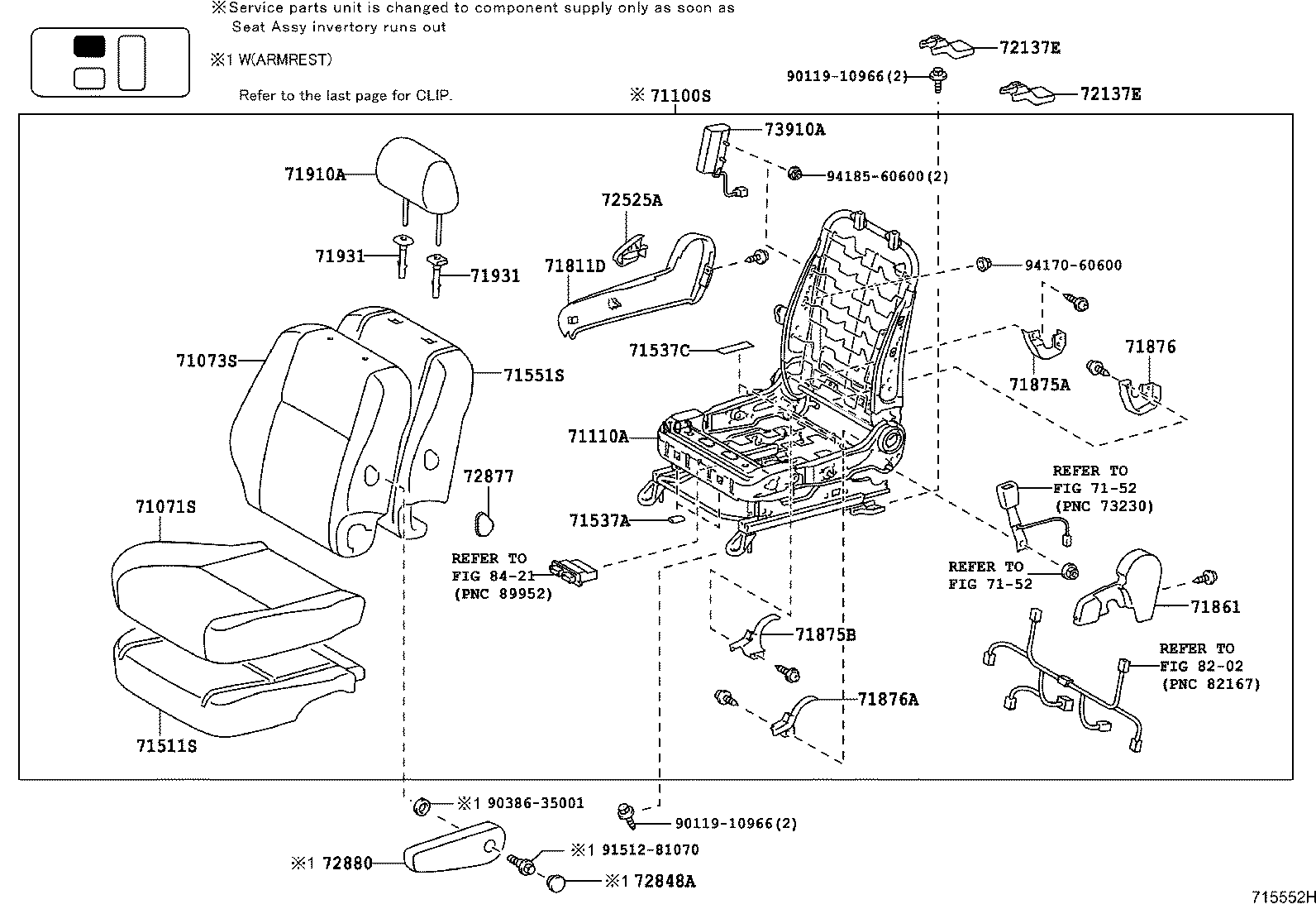 Asiento y pista del asiento