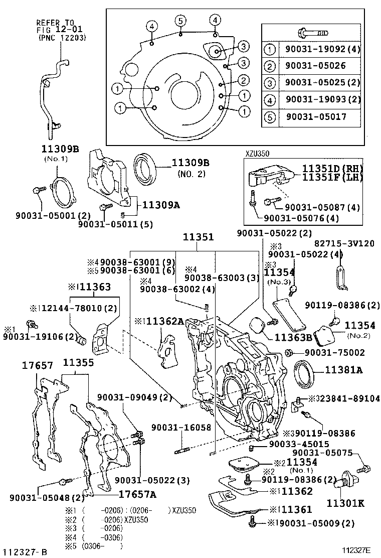 Timing Gear Cover & Rear End Plate