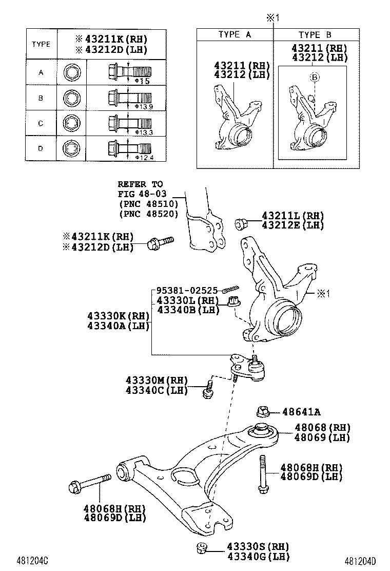 Front Axle Arm Steering Knuckle