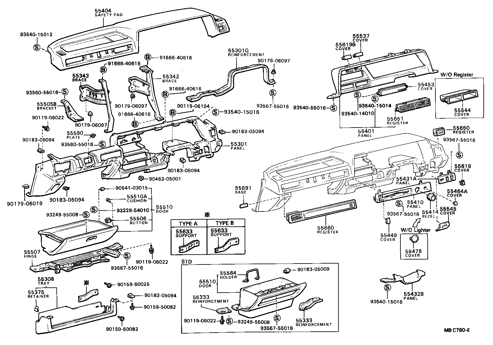 Instrument Panel Glove Compartment