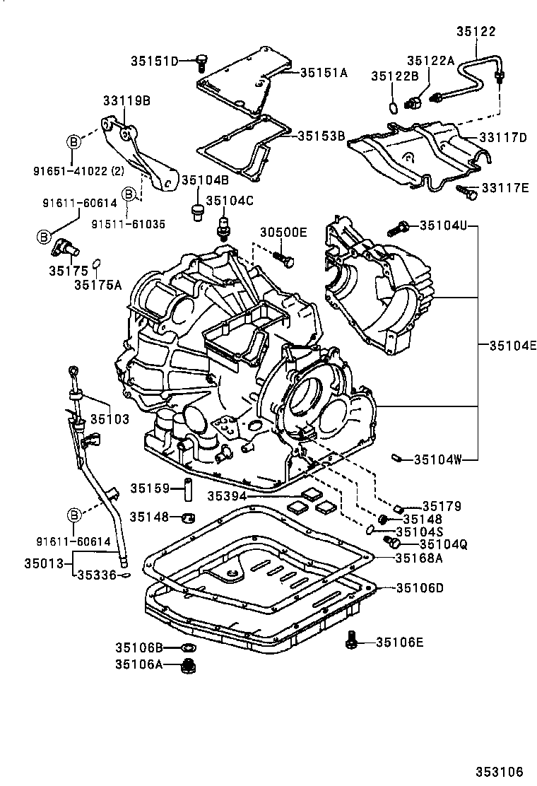 Transmission Case & Oil Pan