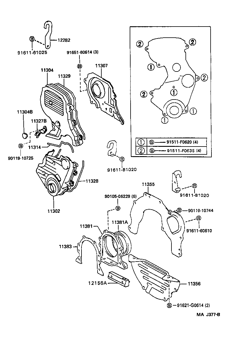 Timing Gear Cover & Rear End Plate