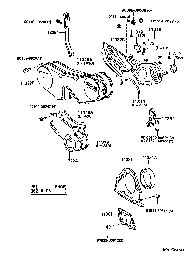 Timing Gear Cover & Rear End Plate