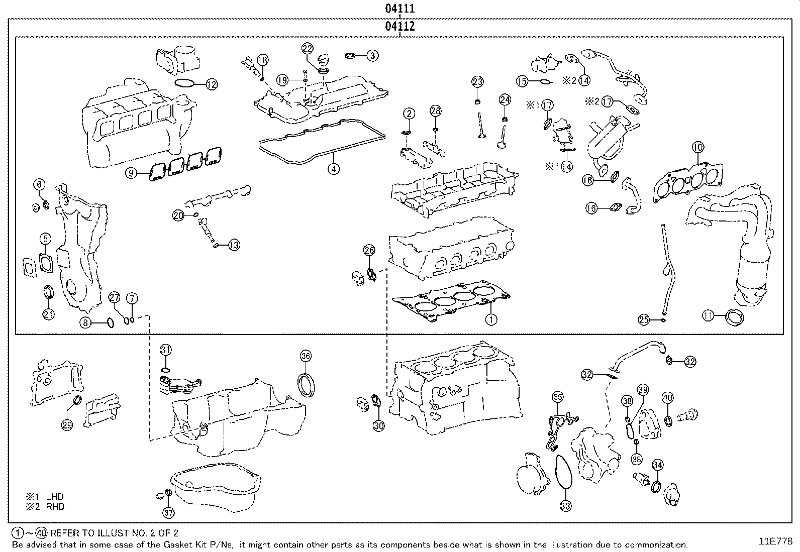 Engine Overhaul Gasket Kit
