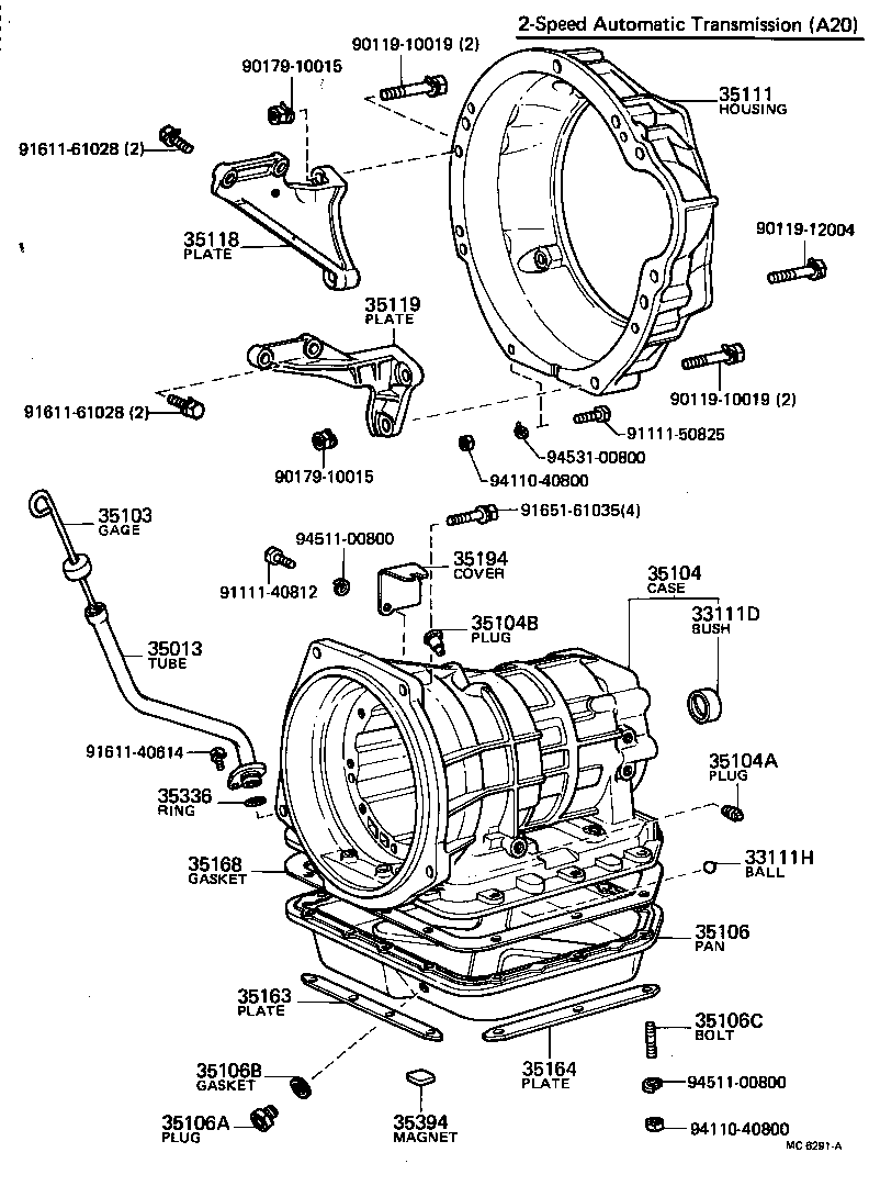 Caja de transmisión y cárter de aceite