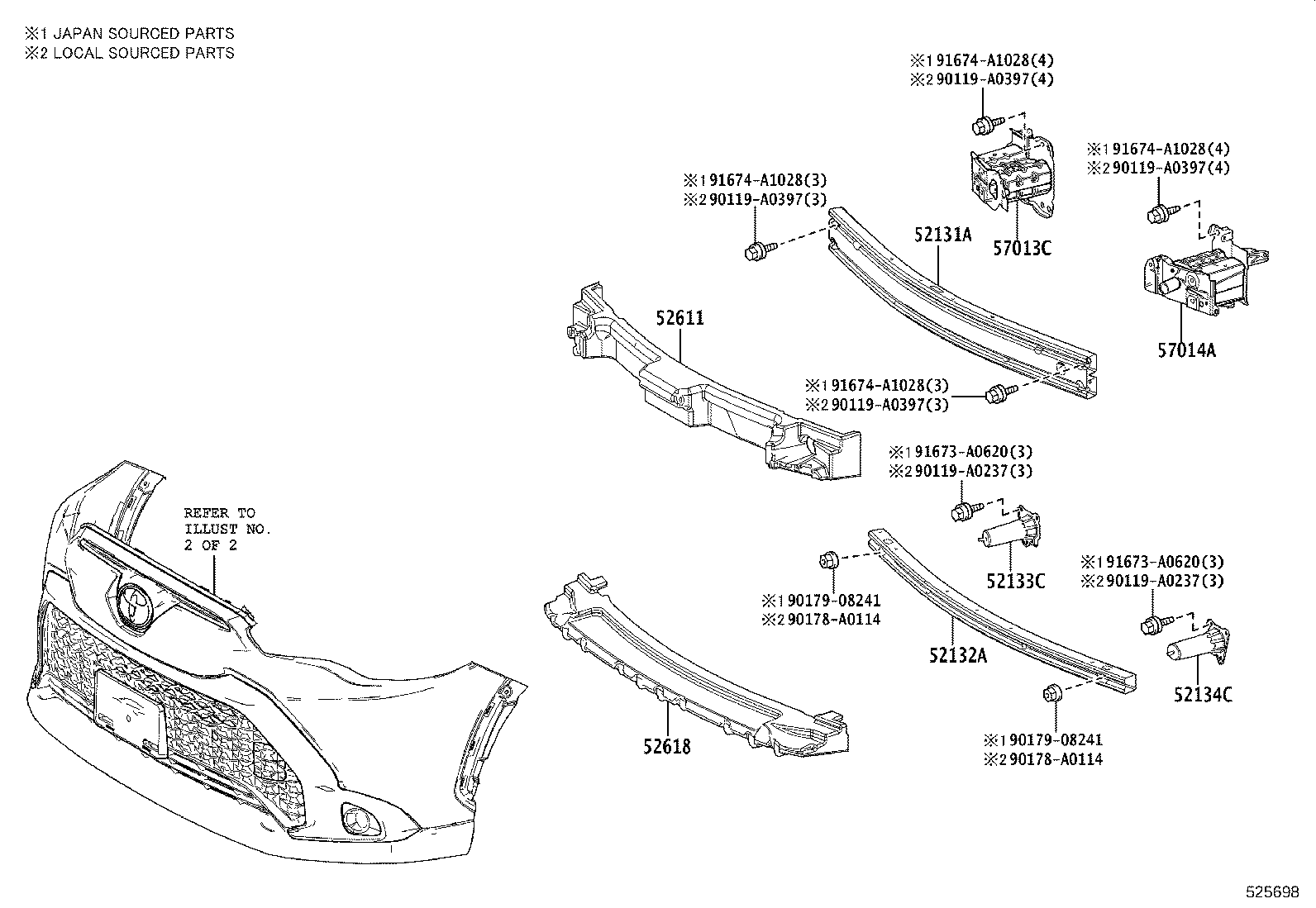 Front Bumper Bumper Stay