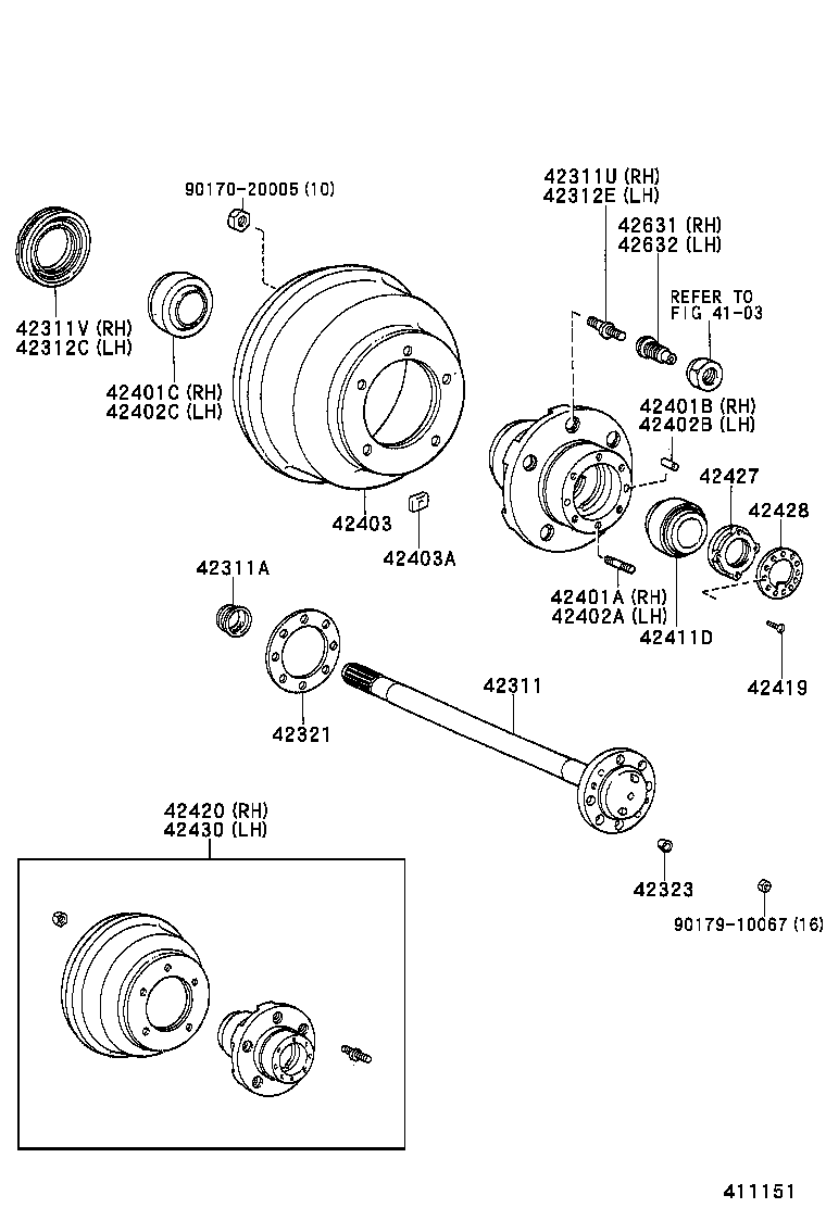 Rear Axle Shaft Hub