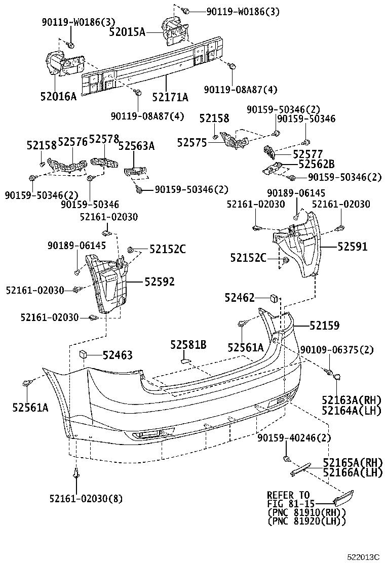 Rear Bumper & Bumper Stay
