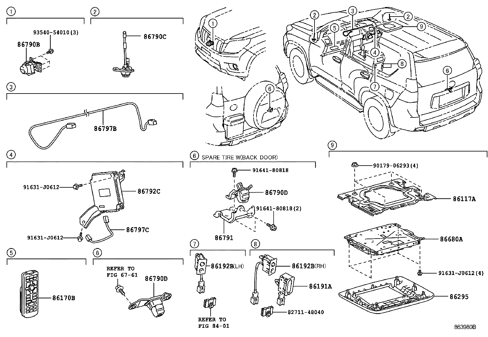 86790-60241 Camera Assy, Television, Rr Toyota | YoshiParts