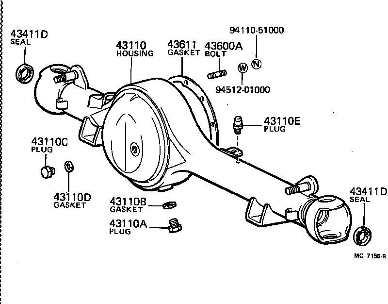 Front Axle Housing & Differential