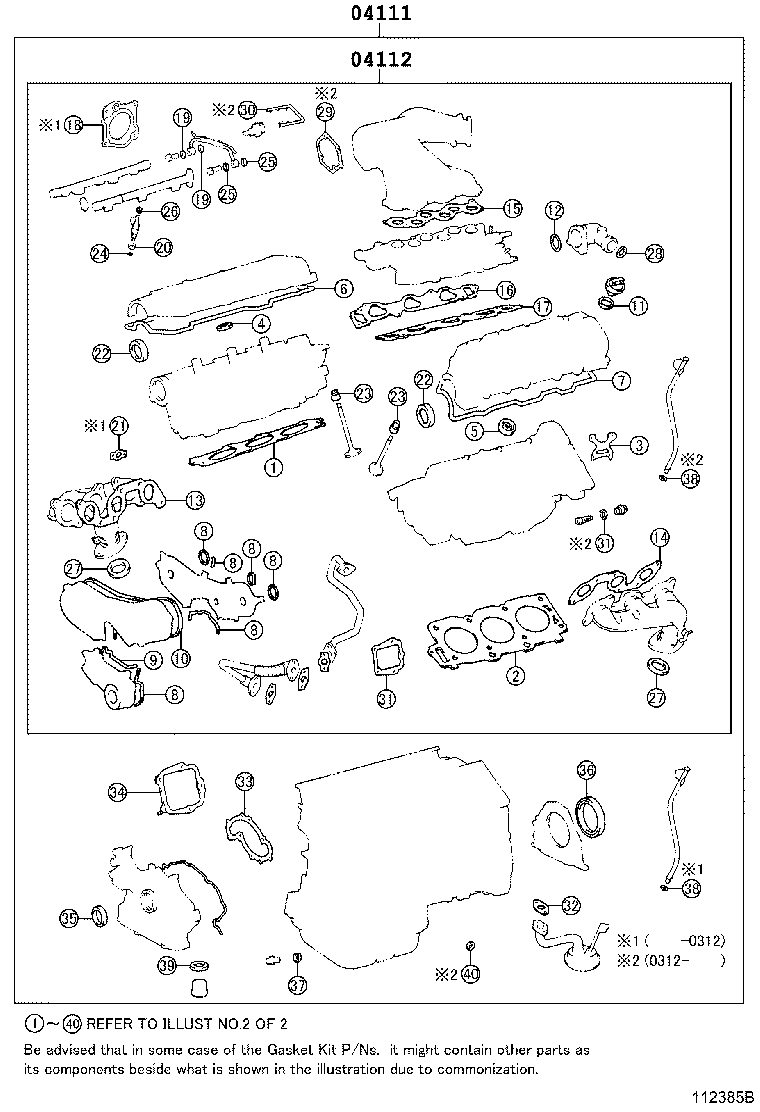 Engine Overhaul Gasket Kit