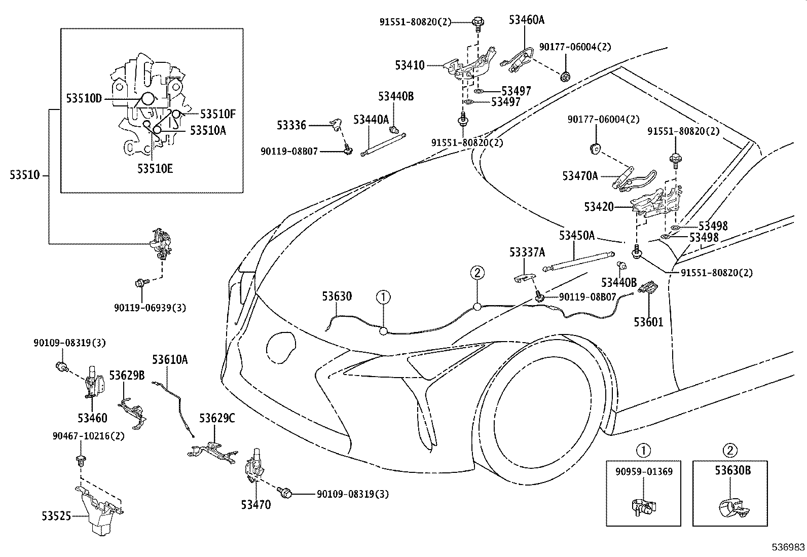 Hood Lock & Hinge