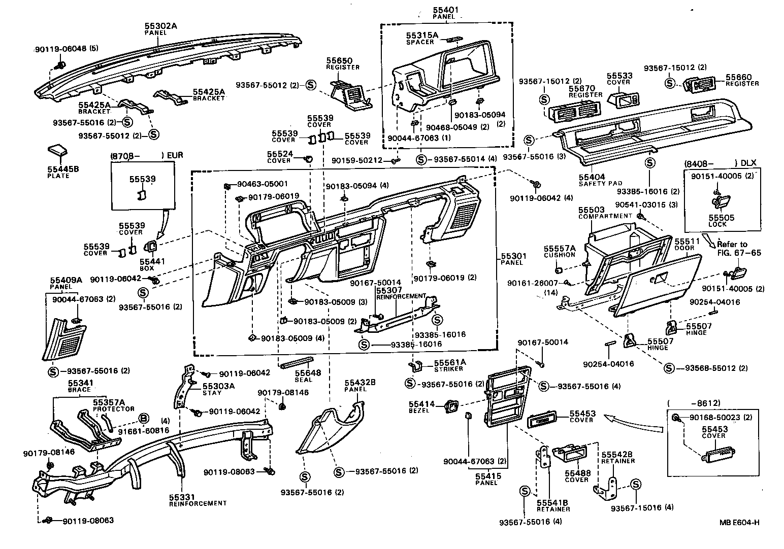 Instrument Panel Glove Compartment