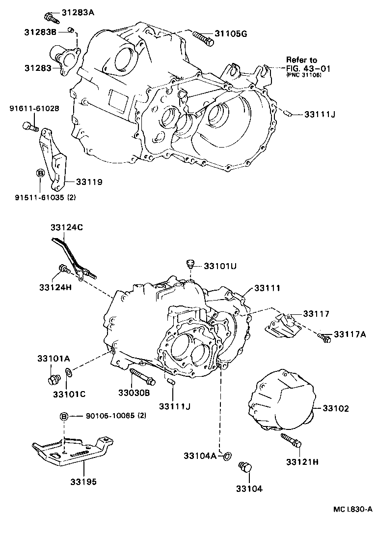 Clutch Housing + Transmission Case