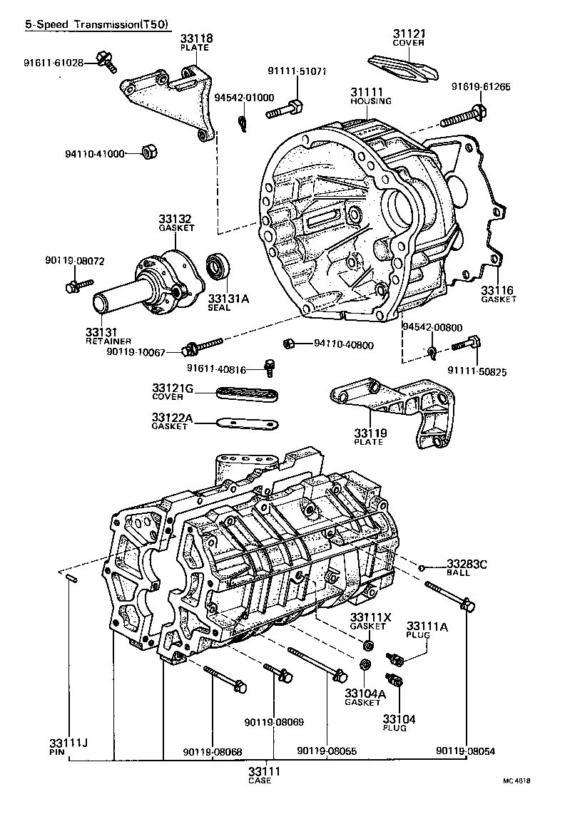 Clutch Housing + Transmission Case