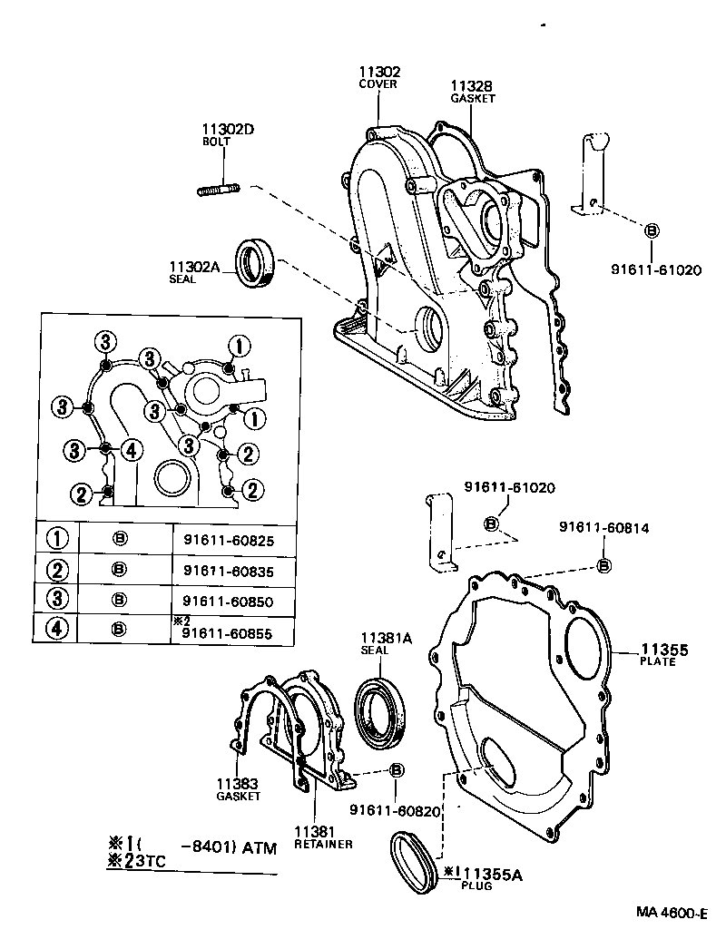 Timing Gear Cover & Rear End Plate