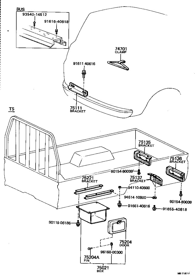 Soporte de placa de matrícula de caja de herramientas