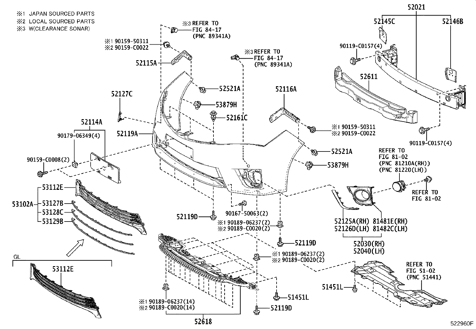 Front Bumper Bumper Stay