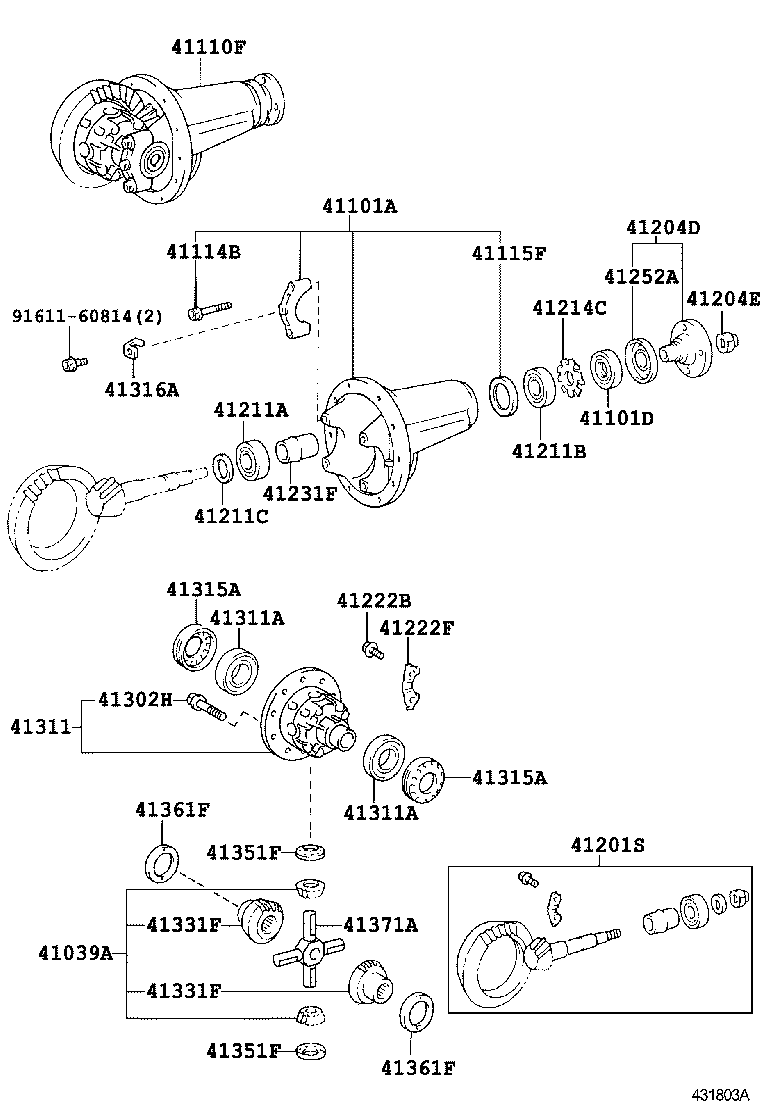 Front Axle Housing & Differential