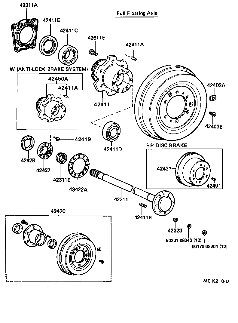 Rear Axle Shaft Hub